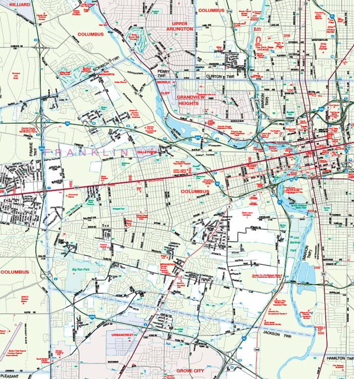 Columbus city map